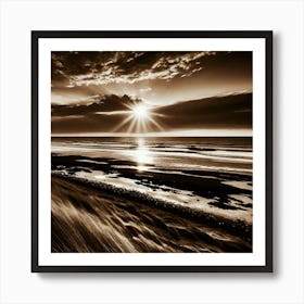 Sunset On The Beach 1028 Art Print