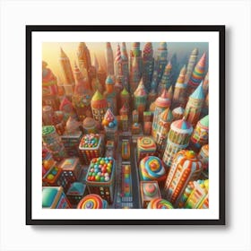 Candy City Art Print