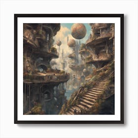 4 Fantasy City Art Print