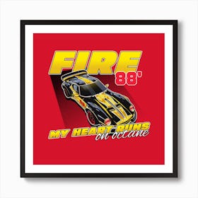Fire 88 - car, bumper, funny, meme Art Print