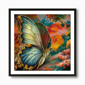 Classical Style Butterfly Painting IV Art Print