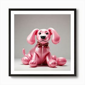 Pink Dog Art Print