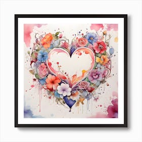 Heart Of Flowers 10 Art Print