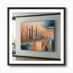 Abstract Cityscape Painting Art Print