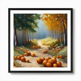 Beautiful Autumn Pumpkins Art Print