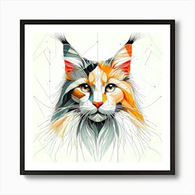 Feline Cat Creative Artwork Illustration 48 Art Print