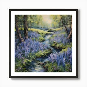 Fiber Impressionism: Monet's Knitted Garden Art Print