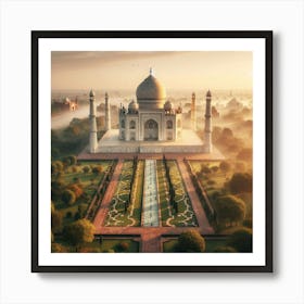 Sunrise Over Taj Mahal 1 Art Print