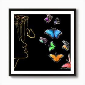 Butterfly Kiss Art Print