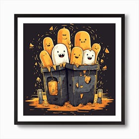 Pumpkins In A Box Art Print