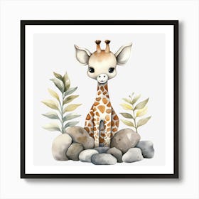 Cute Giraffe for kids Art Print