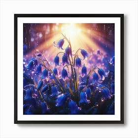 Bluebells In The Rain 1 Art Print