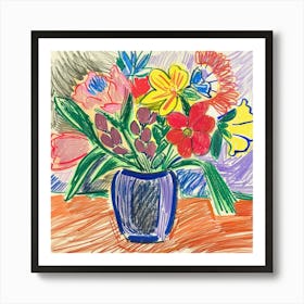 Floral Painting Matisse Style 13 Art Print