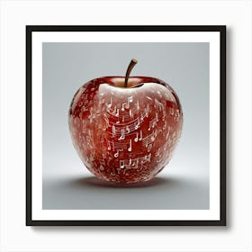 Apple With Music Notes 7 Art Print