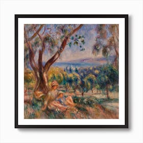 Landscape With Figures, Near Cagnes (1910), Pierre Auguste Renoir Art Print