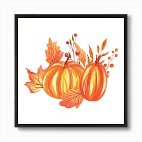 Thanksgiving Pumpkins Art Print