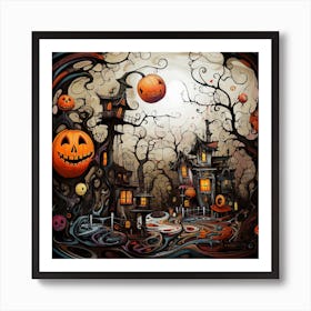 Halloween House Art Print