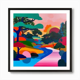 Abstract Park Collection Kenrokuen Garden Kanazawa Japan 3 Art Print