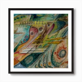 Wall Art, Abstract after Kandinsky Art Print