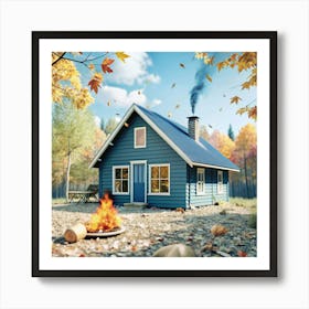 Cabin In The Woods Art Print