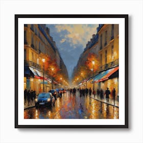 Paris Rain Art Print