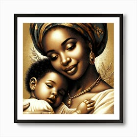 Mother And Child Happy Mother's Day 25 Art Print