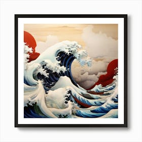 Great Wave Off Kanagawa 3 Art Print