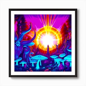 Fantasy Forest Baphomet Art Print