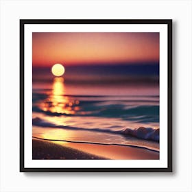 Sunset On The Beach 403 Art Print