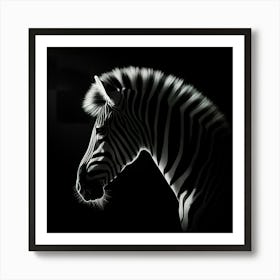 Zebra Portrait Art Print