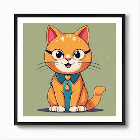 Cartoon Cat 1 Art Print