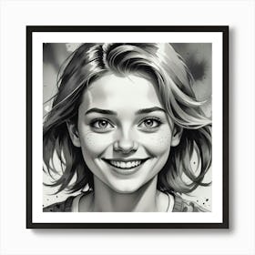 Portrait Of A Young Girl Art Print