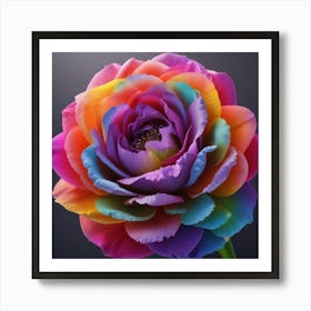 Rainbow Rose 14 Art Print