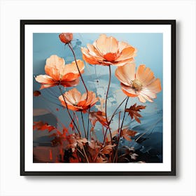 Orange Poppies Art Print