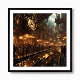 Steampunk City 1 Art Print