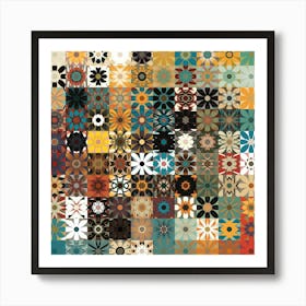 Quilted Daisies - #2 Art Print