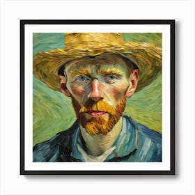 Van Gogh straw hat inspiration 4 Art Print