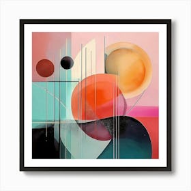 Unique Painting For Interior, Geometric Abstraction, Oil Painting Style Art Print