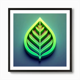 Leaf Logo Art Print