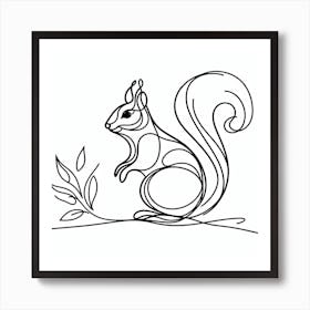 Squirrel Picasso style 1 Art Print