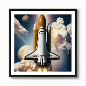 Space Shuttle Art Print 3 Art Print