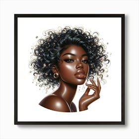 Afro Girl Art Print