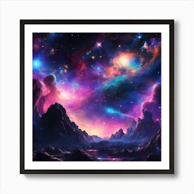 Space Landscape Art Print