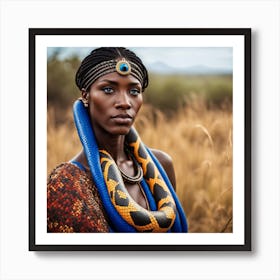 African Woman In Traditional Dress 1 Art Print