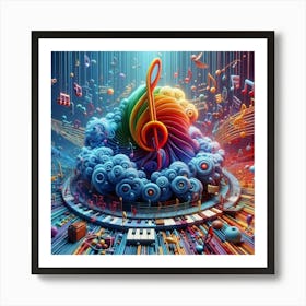 The color of music Art Print