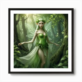 Fairy In The Woods 3 Art Print