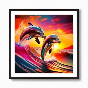 Dolphins1 Art Print