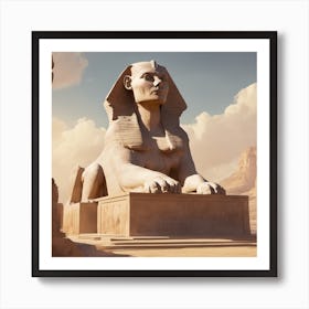 Sphinx Statue At Noon Art Print