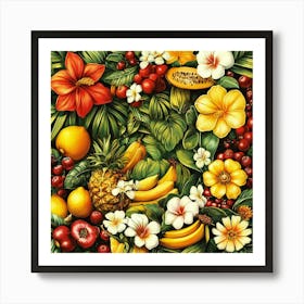 Tropical Fruit Art Art Print