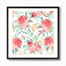 Watercolor Florals Art Print